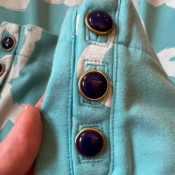 Lily Pulitzer | Jonah Ball and Chain Print Teal Above Knee Dress with Be… - Picture 6 of 12